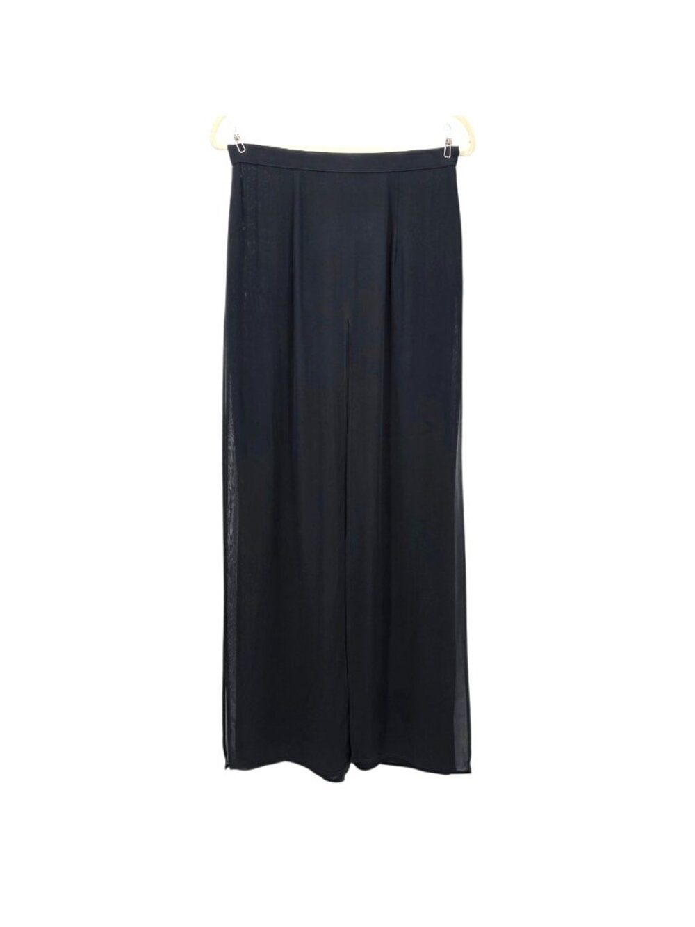 Vintage Tadashi Womens 12 Pants Wide Leg Layered Black Dress Pants Cocktail 90s
